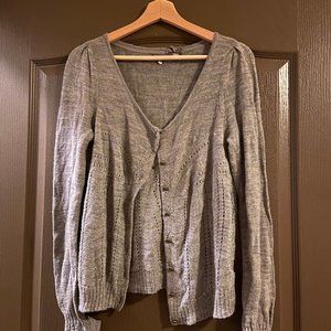 Anthropologie Knitted & Knotted Gray Cardigan